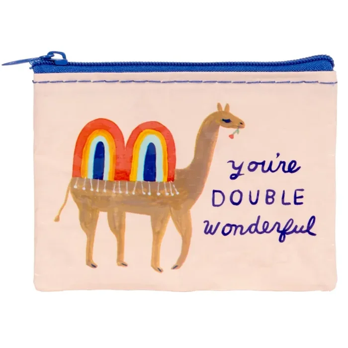 You‘re Double Wonderful Camel Coin Purse in Pink