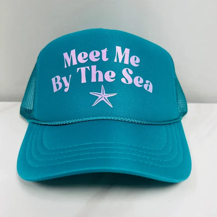 Youth Meet Me By The Sea Puff Trucker Hat • Jade