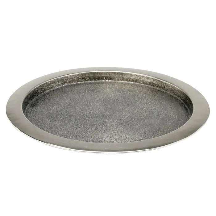 Zaxton Pewter Round Tray 15.5″