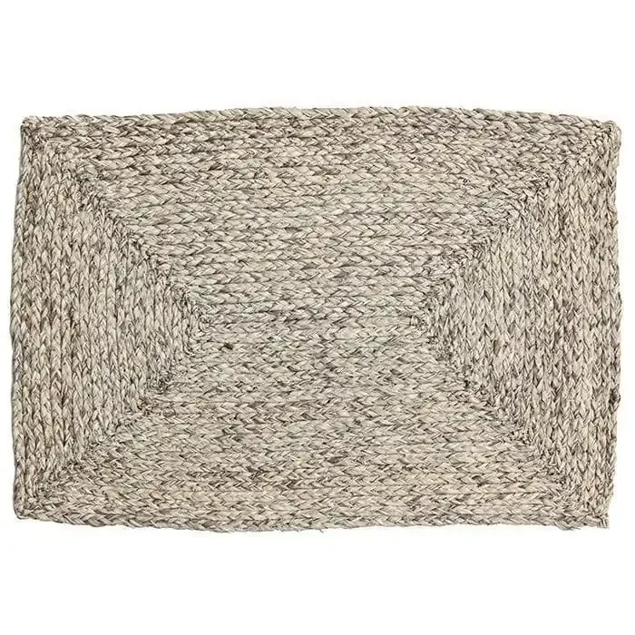 Zoey Raffia Rectangle Placemats (Mixed Gray) Set/4