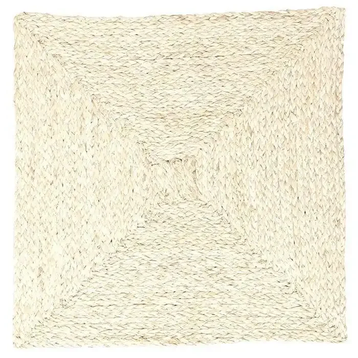 Zoey Raffia Square Placemats (Bleached) Set/4