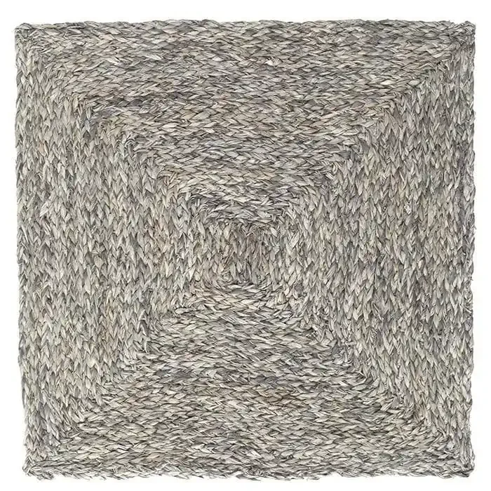 Zoey Raffia Square Placemats (Mixed Gray) Set/4